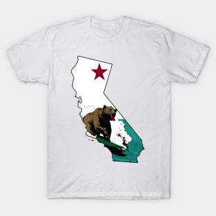 Surfing California Bear T-Shirt